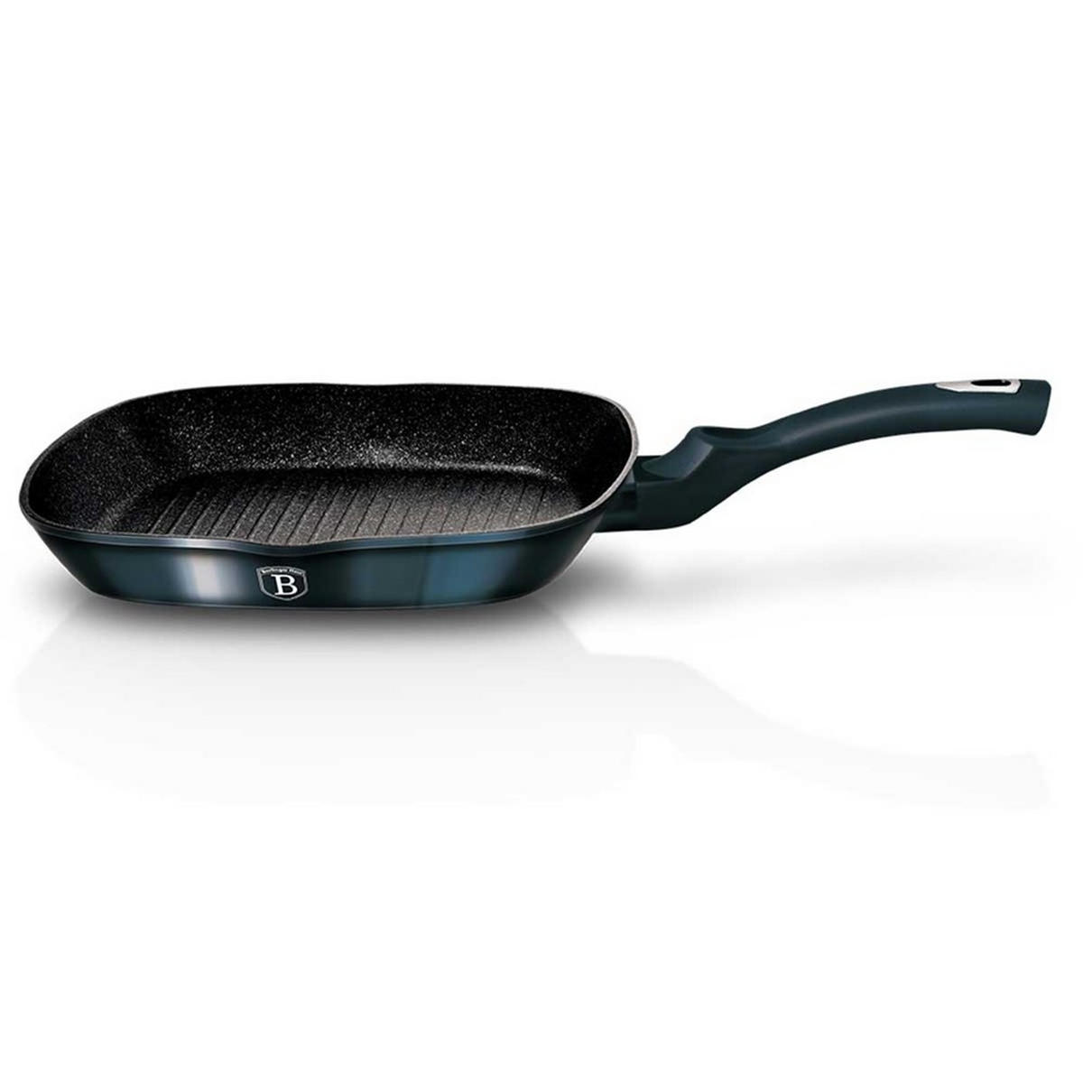 GRANIT-BRATPFANNE 28 cm Metallic Aquamarine BH7028 - Dunkelblau, Metall (28/28/4.1cm) - Berlinger Haus