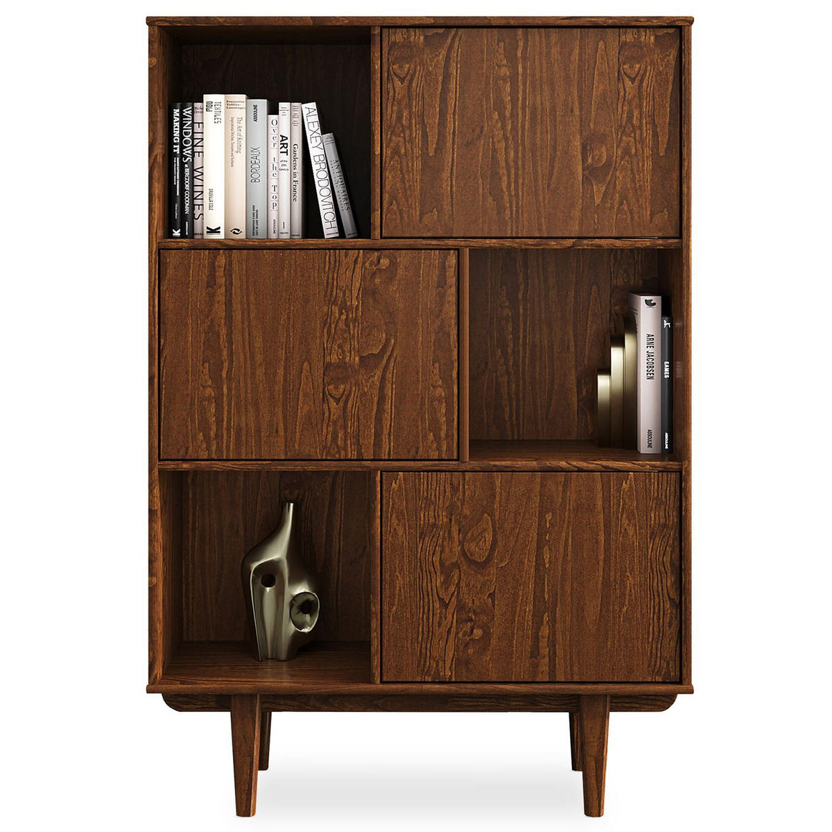 HIGHBOARD SIMONA - Kastanienfarben, Holz (95/139/37cm) - IDIMEX