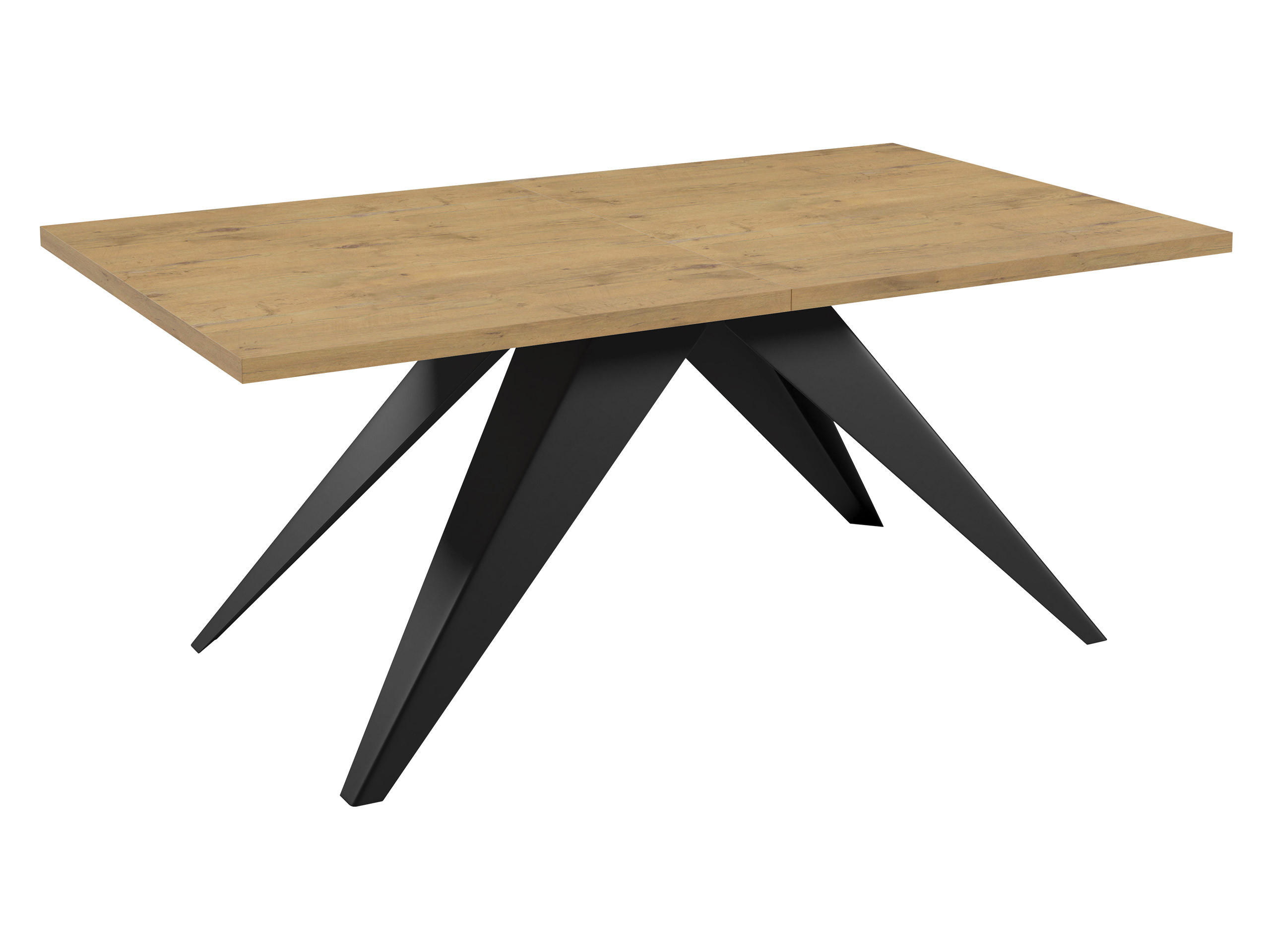 TISCH Vento 100 Ausziehbar - Schwarz/Naturfarben, Holzwerkstoff/Metall (80/140/76cm) - MIRJAN24