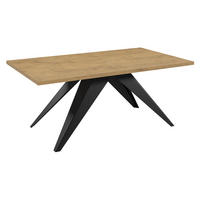 TISCH Vento 100 Ausziehbar - Schwarz/Naturfarben, Holzwerkstoff/Metall (80/140/76cm) - MIRJAN24