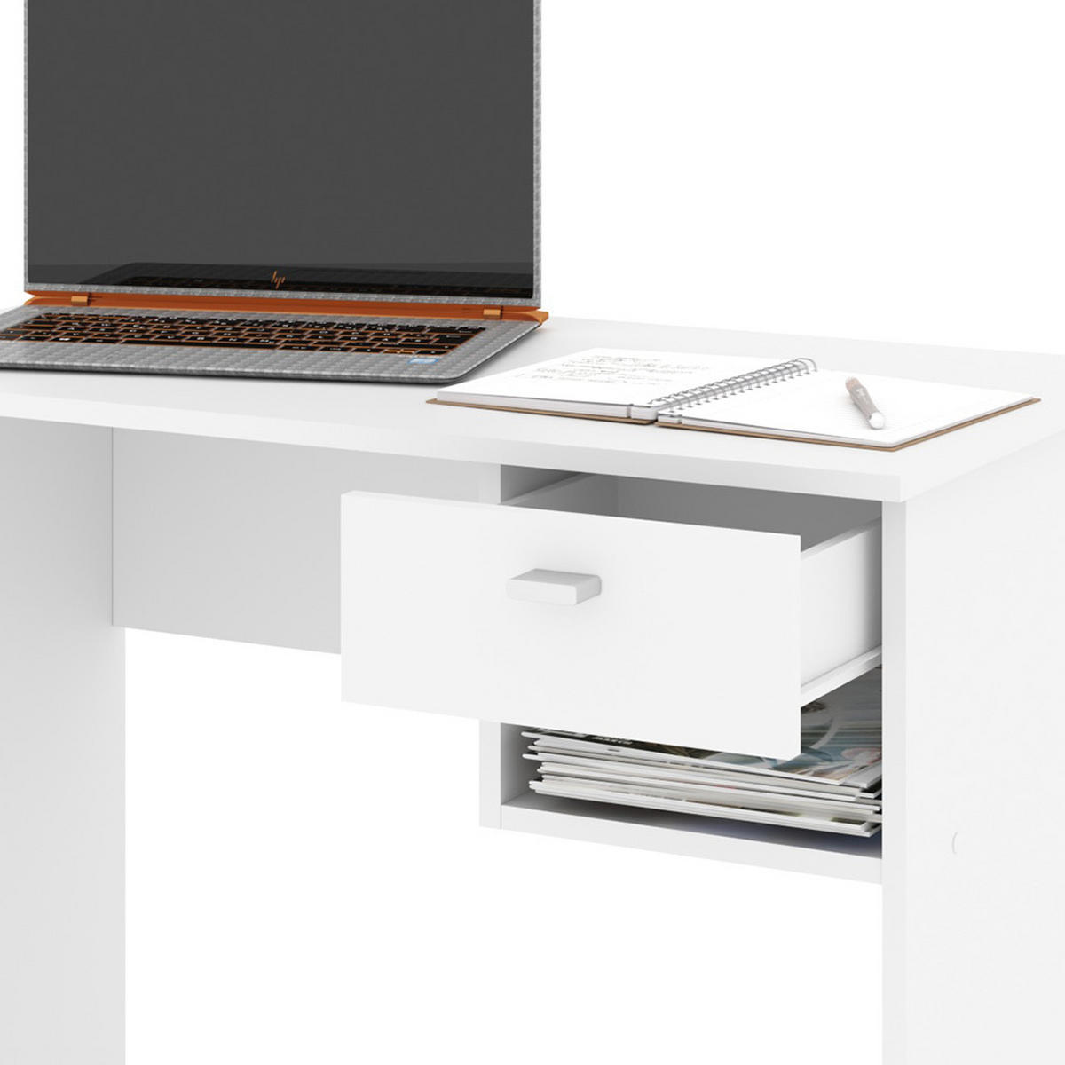 SCHREIBTISCH Colin Weiß 90 x 50 cm - Weiß, Holzwerkstoff (50/90/74.6cm) - Vicco