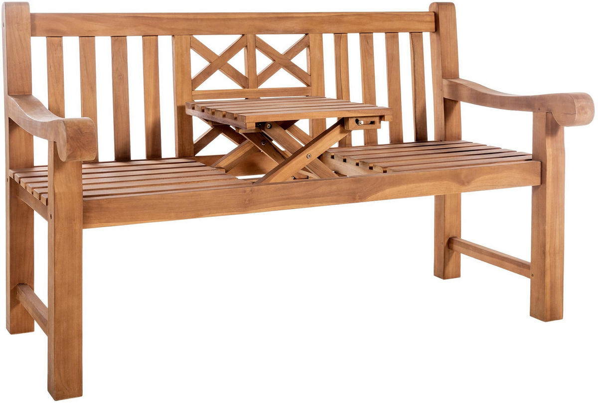 GARTENBANK 150/72 cm Holz Teak - Teakfarben, Holz (150/92/72cm) - CLP