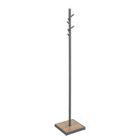 MASSIVER GARDEROBENSTÄNDER - Akazie / Anthrazit - Akazie massiv / Metall - Akaziefarben, Holz (35/180/35cm) - home24