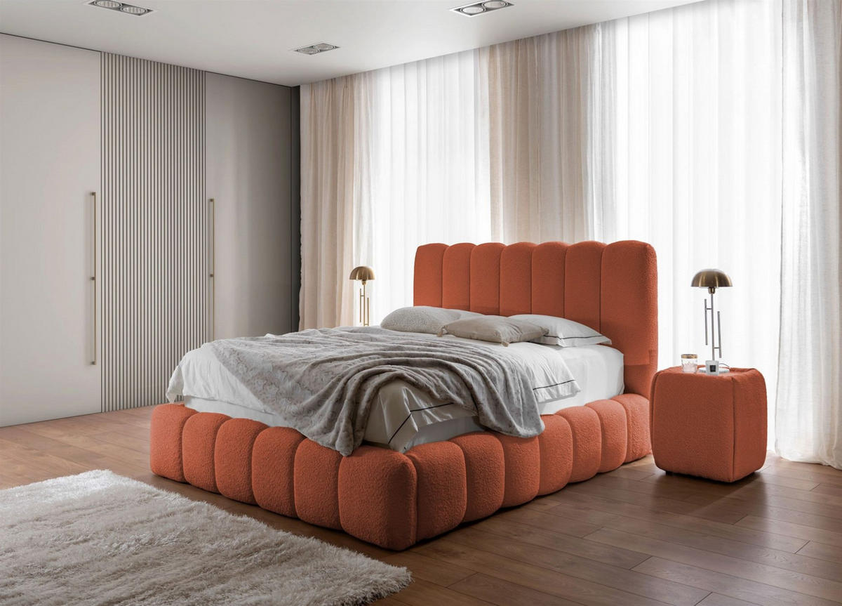 POLSTERBETT Carson In Catch Me Set.2 - Rotbraun, Holzwerkstoff/Textil (140/200cm) - Fun Möbel