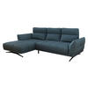 ECKSOFA Giovanni Z LCH, Seite: Links LC-2R - Schwarz/Dunkelblau, Holz/Textil (298/195cm) - MIRJAN24