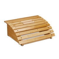 FUSSSTÜTZE - Hellbraun, Holz (40/16/32cm) - Relaxdays