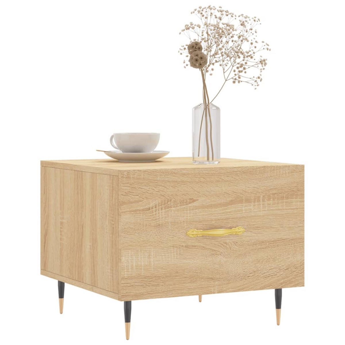 COUCHTISCH Sonoma-Eiche 50x50x40 cm Holzwerkstoff - Braun, Holzwerkstoff (50/50/40cm) - furnicato