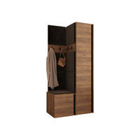 GARDEROBEN-SET Orion XXIV - Nussbaumfarben/Braun, Holzwerkstoff/Kunststoff (82/186/46cm) - MIRJAN24