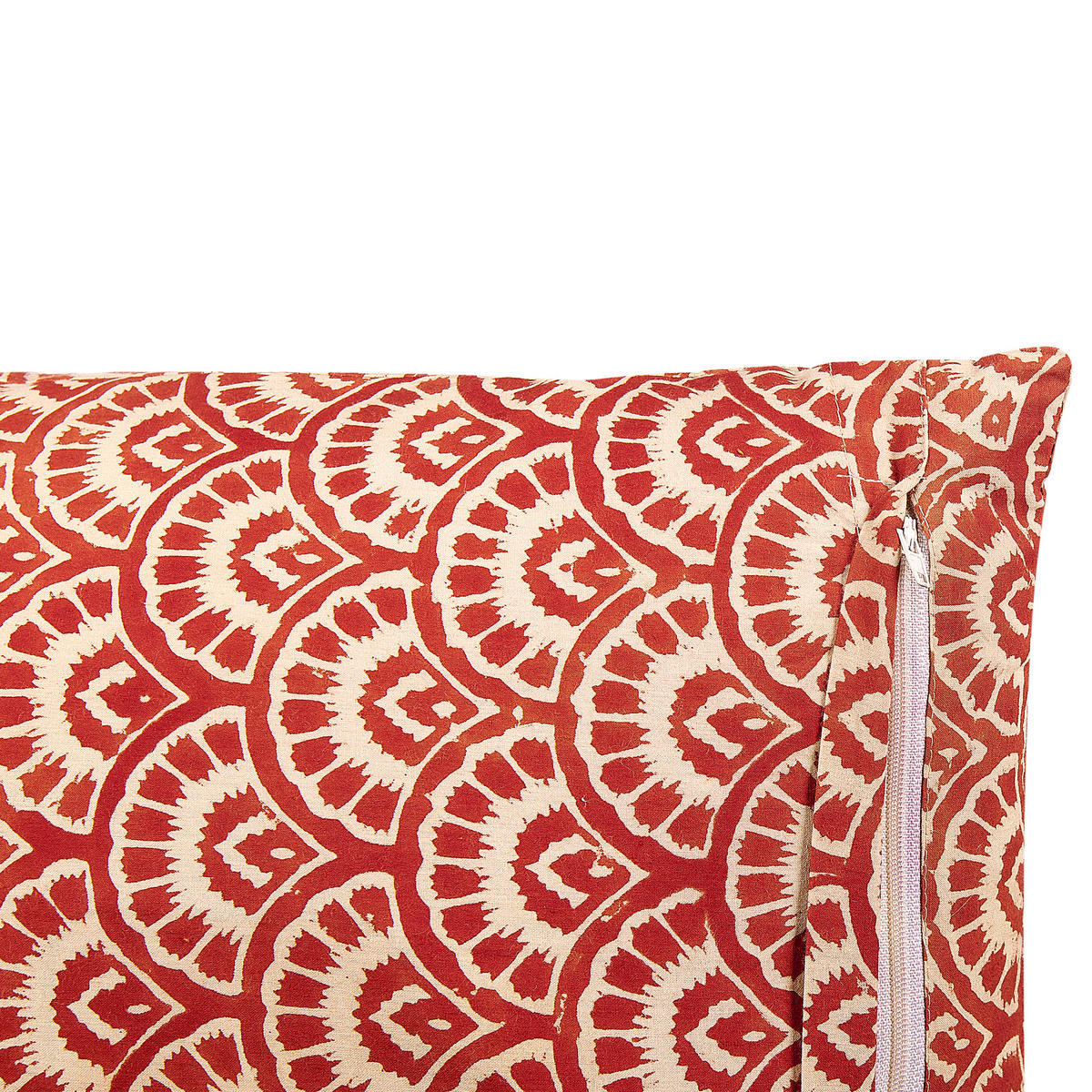 DEKOKISSEN Creme 45/45 cm Rhus - Creme, Naturmaterialien/Textil (45/45cm) - Beliani