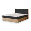 BOXBETT VARELI 140x200 cm mit Matratze und Topper - Schwarz - Schwarz, Holz (140/200cm) - MASSENO
