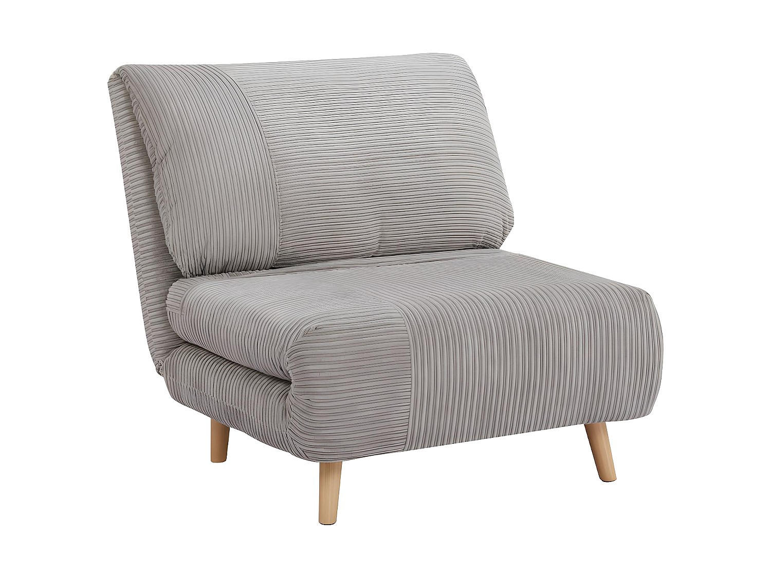 SCHLAFSESSEL - Cord - Hellgrau - PALULA - Hellgrau, Textil (81/83/88cm) - Vente-Unique