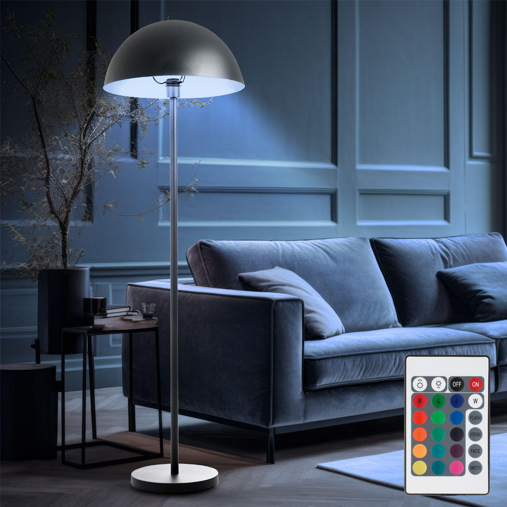 LED STEHLEUCHTE Alu Dunkelgrau Matt - Grau, Metall (45/45/145cm)