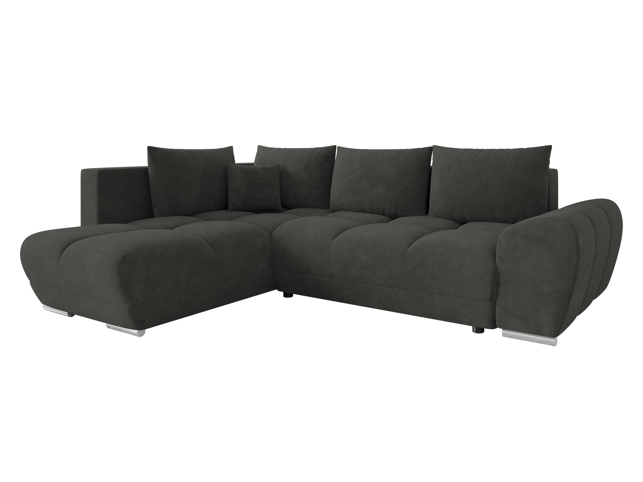 ECKSOFA Forest, Seite: Links - Schwarz, Holz/Kunststoff (290/183cm) - MIRJAN24