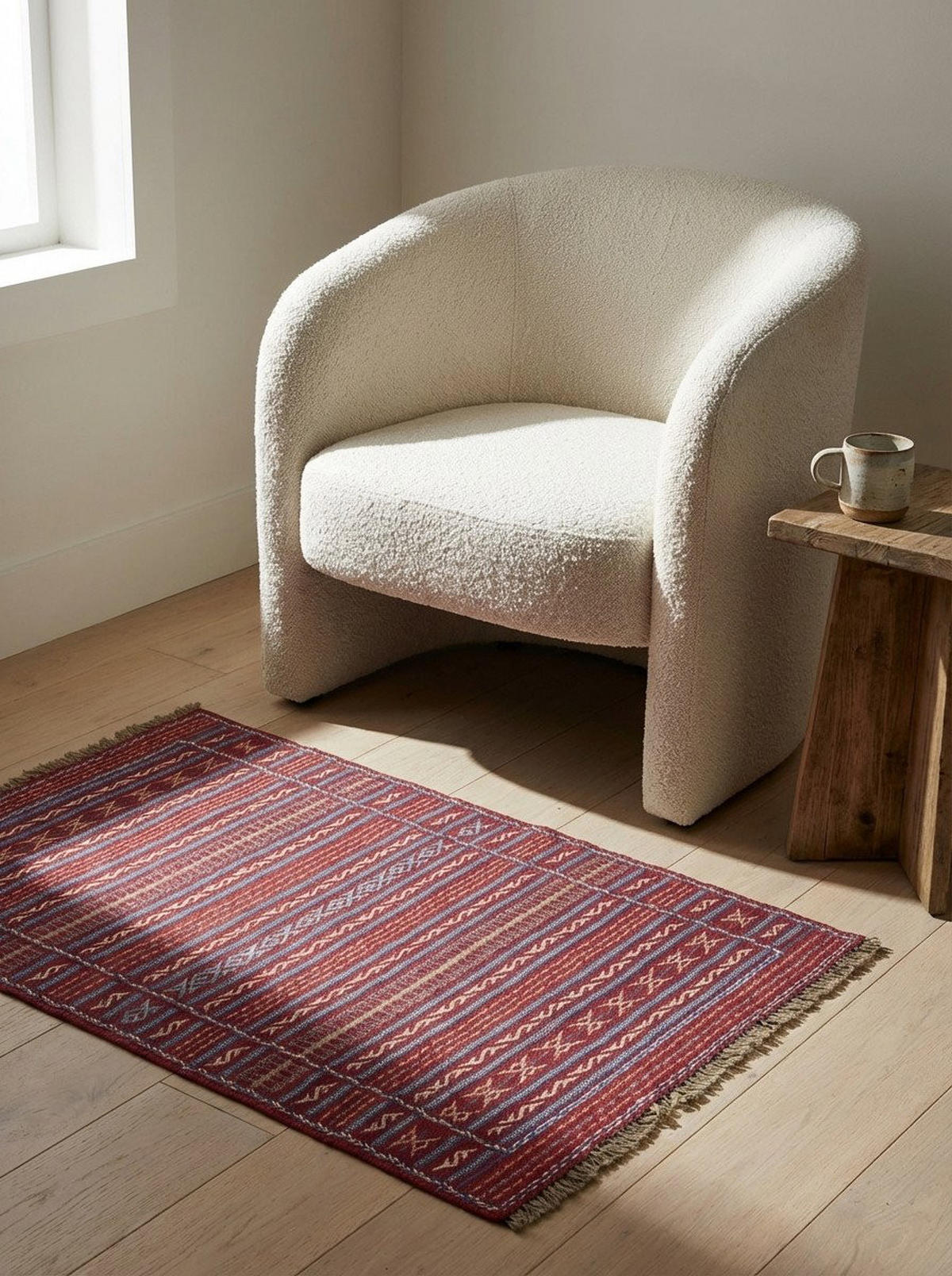 HANDWEBTEPPICH Kelim Kordi Mehrfarbig 120/83 cm Schurwolle - Multicolor, Textil (83/120cm) - Looma
