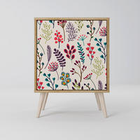 SIDEBOARD AUTUMN SUNDRIES, Eichefarben, 57,5x42x77,5 cm, Schräge Buchenholzfüße - Eichefarben/Buchefarben, Holzwerkstoff/Buchenholz (57.5/77.5/42cm) - SpaceRebels