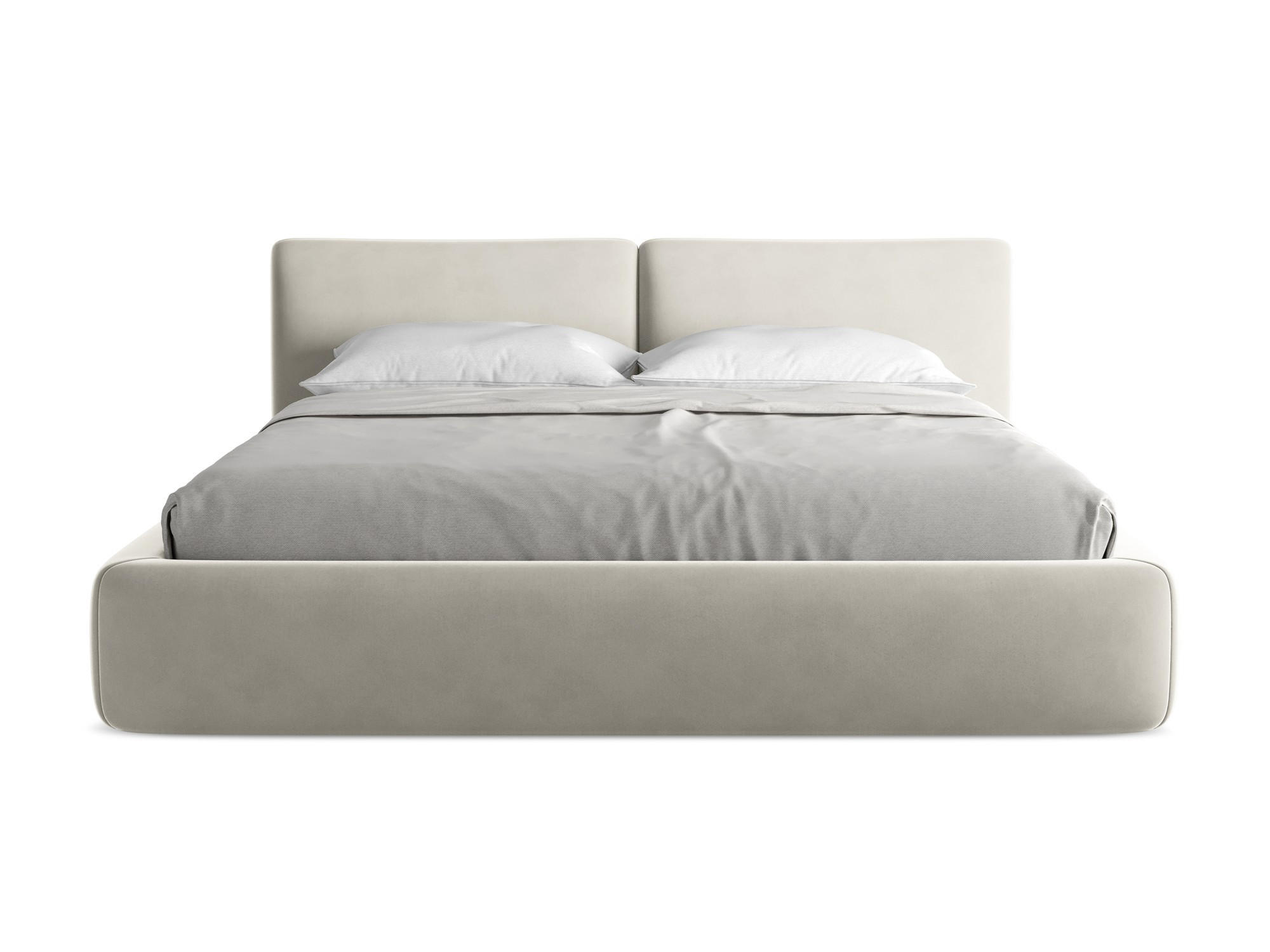 POLSTERBETT mit Bettkasten und Lattenrost 200x228 Creme - Perlmutt/Creme, Kunststoff/Textil (180/200cm) - Makamii