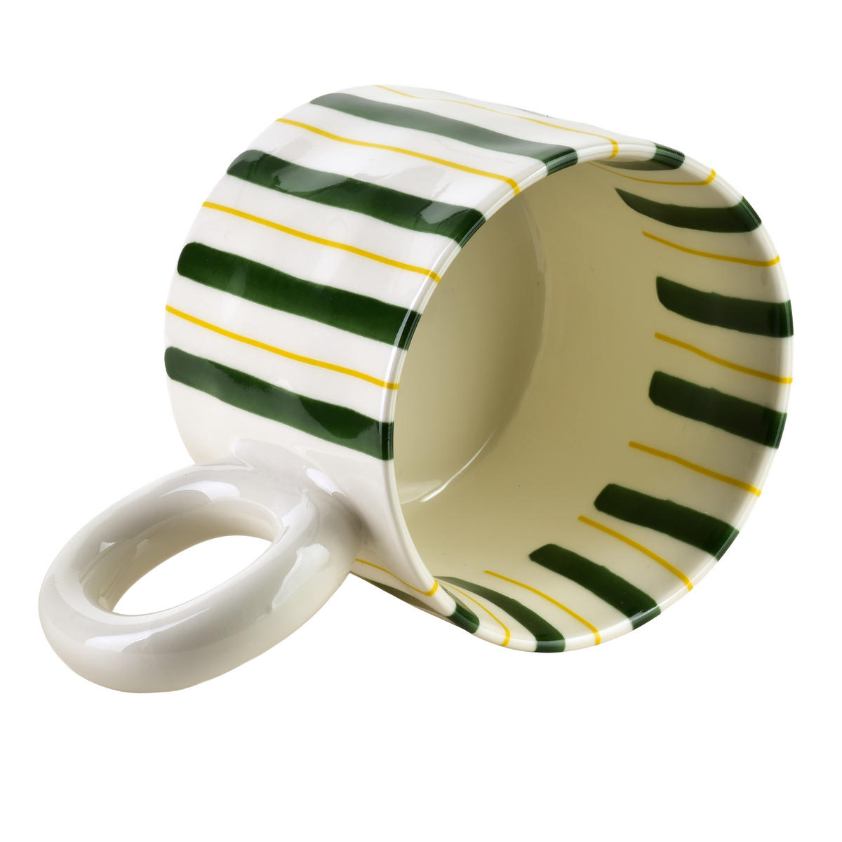 BECHER Rodi schwarz 10/15.5/8 cm Porzellan - Grün, Keramik (0.38L) - Mondex