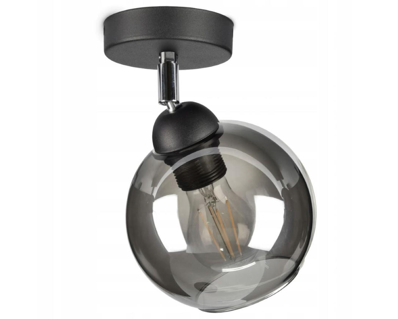 DECKENLEUCHTE HAGEN - Schwarz, Glas/Metall (15/15/21cm) - kiki design