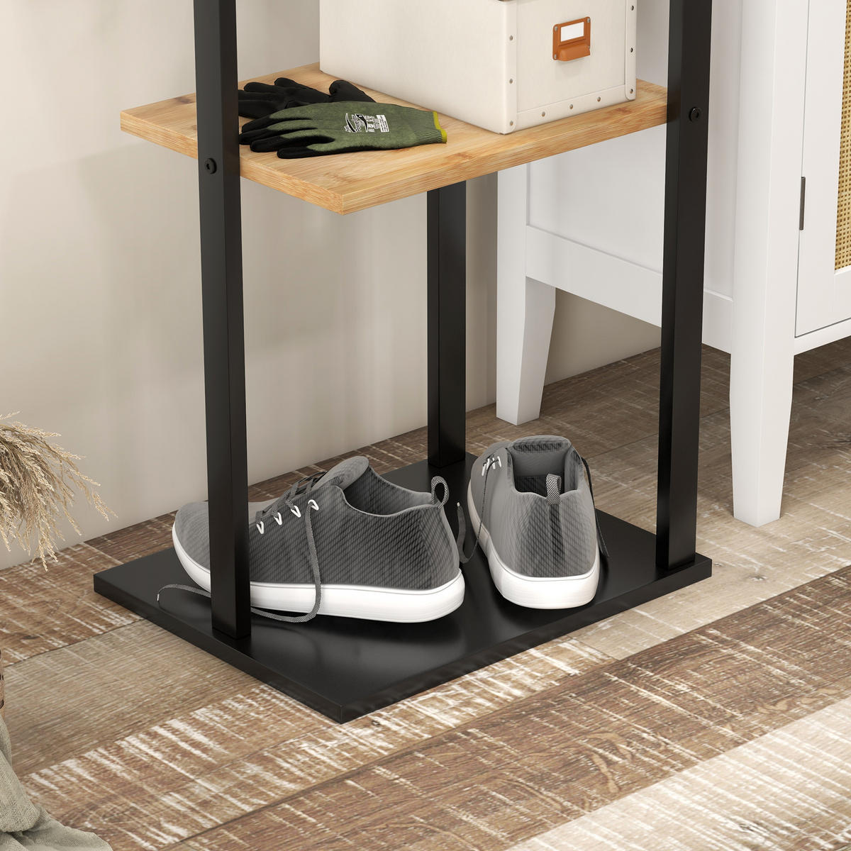 GARDEROBENSTÄNDER DE-17180 Natur - Naturfarben, Naturmaterialien (28.5/153.5/46cm) - ComfortXL