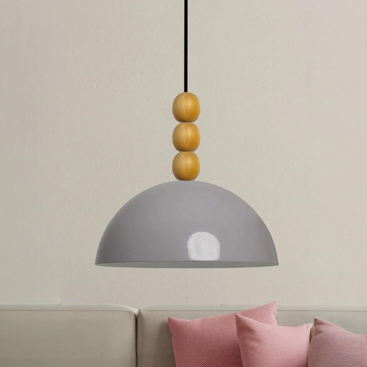 PENDELLEUCHTE WMLinate - Grau, Metall (40/40/26cm) - Bamyum