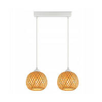 PENDELLEUCHTE BOHO - Beige/Weiß, Glas/Metall (15/42/100cm) - kiki design