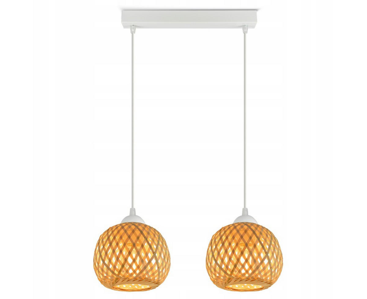 PENDELLEUCHTE BOHO - Beige/Weiß, Glas/Metall (15/42/100cm) - kiki design