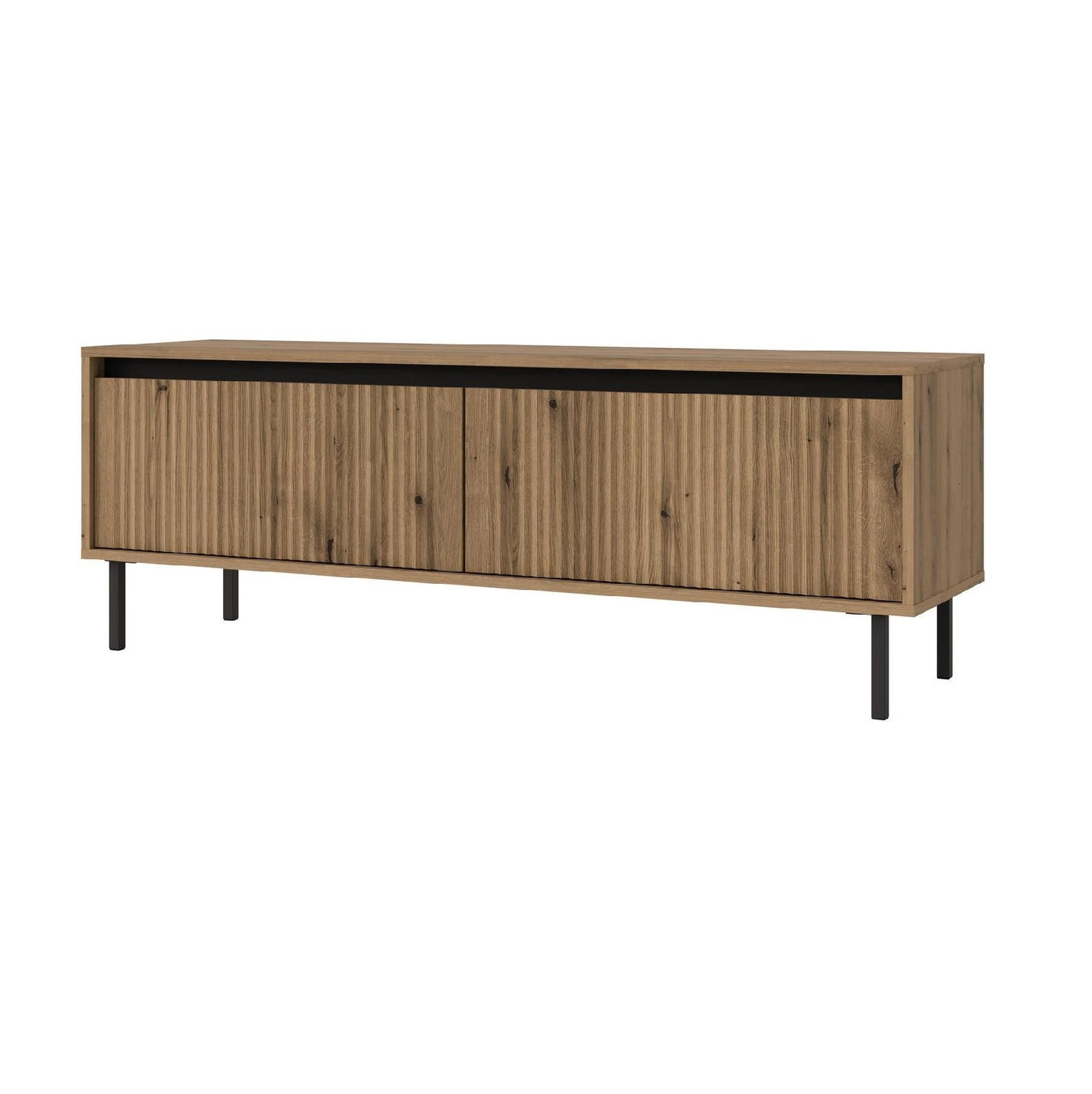 TV-SCHRANK mit Füßen 140 cm zwei türen eiche evoke Ciao - Braun, Holzwerkstoff (140/65/65cm) - Compleo24