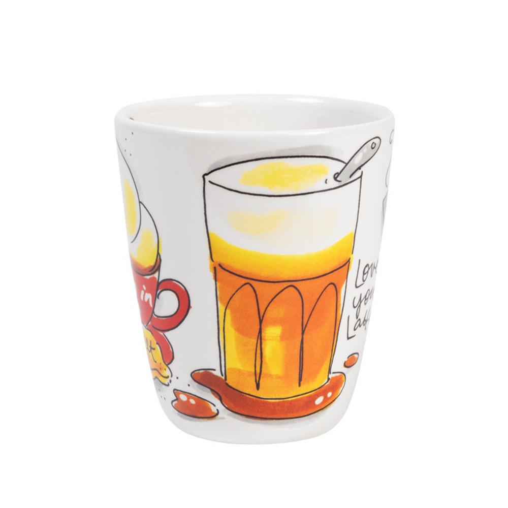 BECHER Gemütliche Tage - Kaffee in Bunt - 350 ml - Multicolor, Keramik (0.35L) - Blond Amsterdam