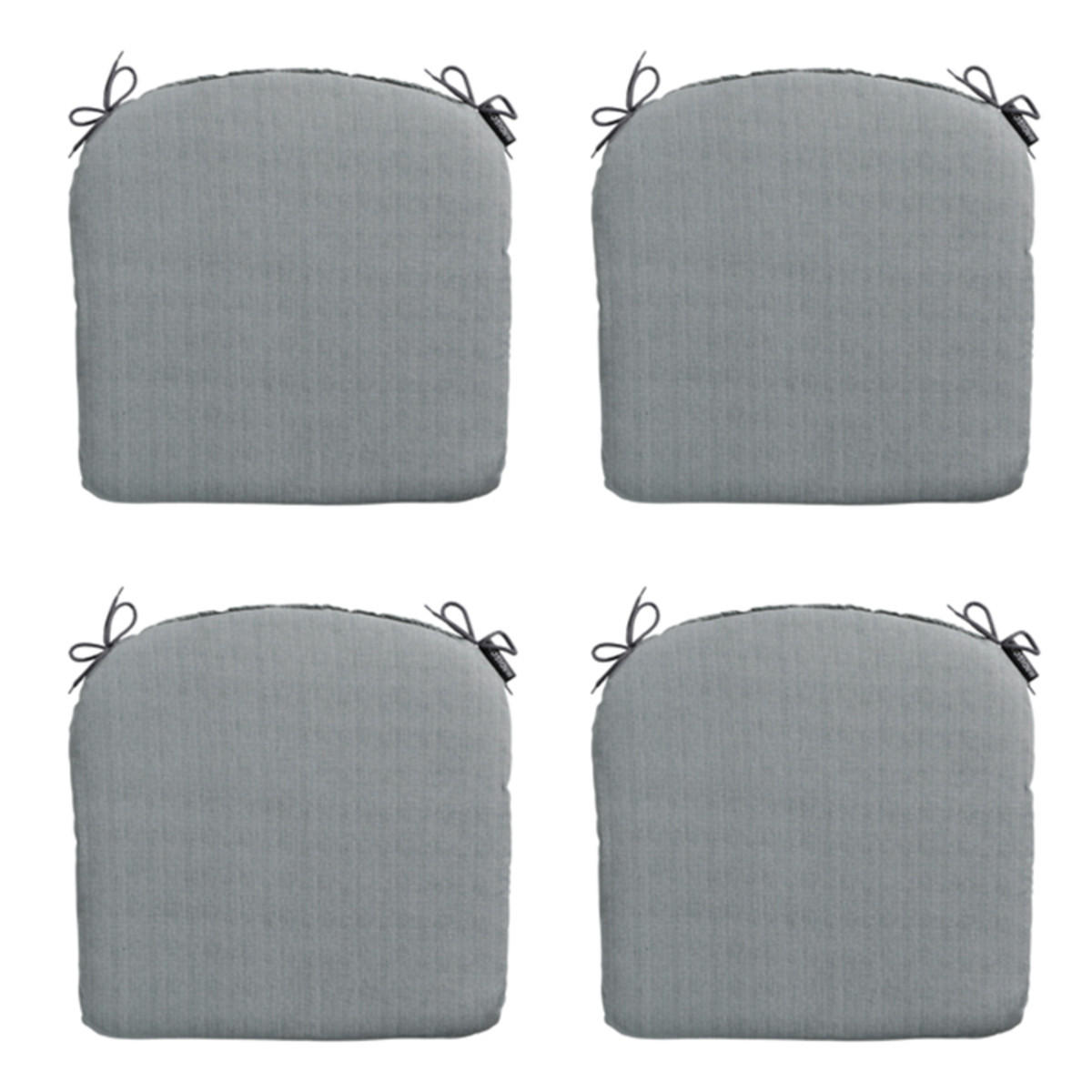SITZKISSEN Basic 46/48 cm 4er-Set - Grau, Textil (48/4/46cm) - Madison