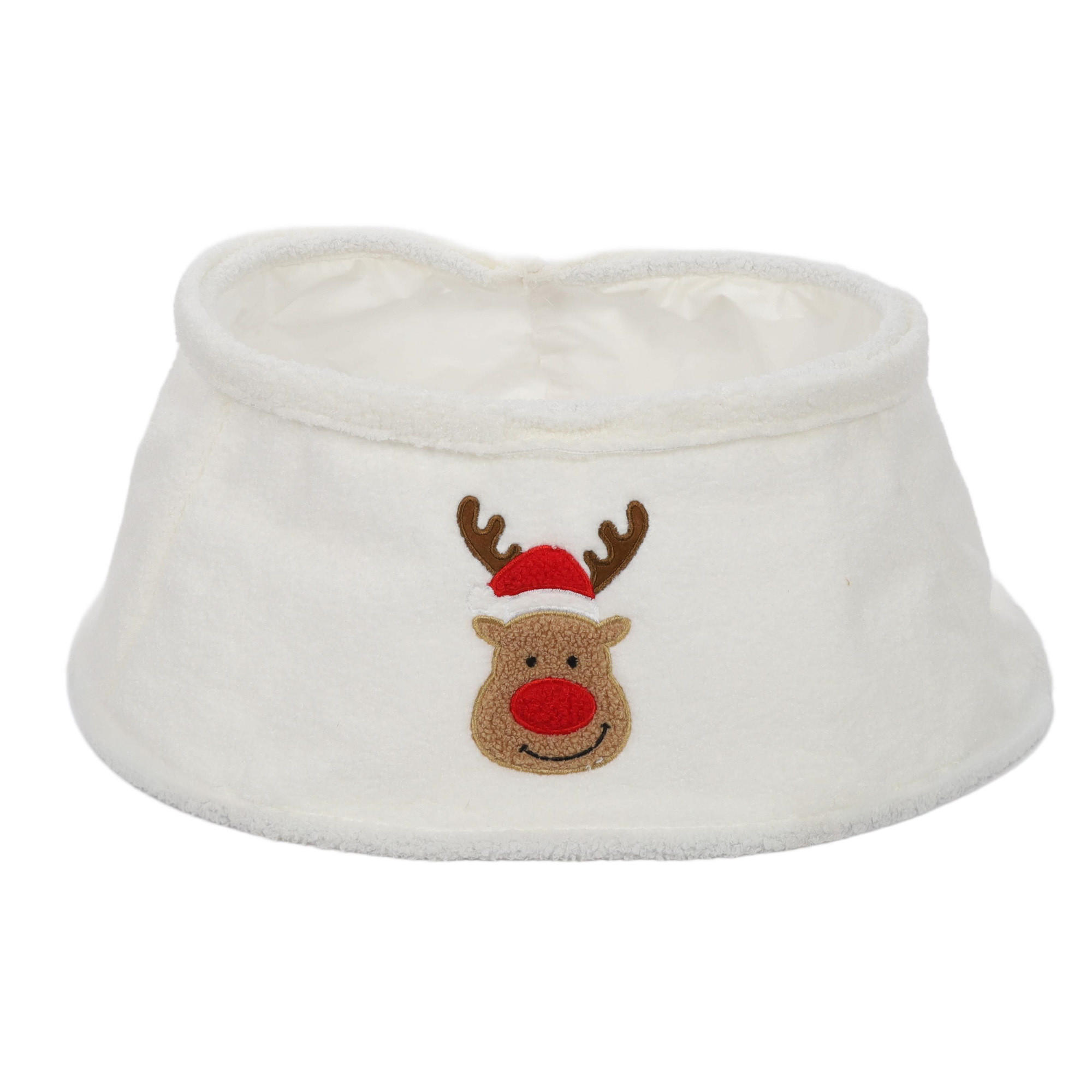 Home Styling Collection Weihnachtsbaumrock Weiß, Rot 25 cm