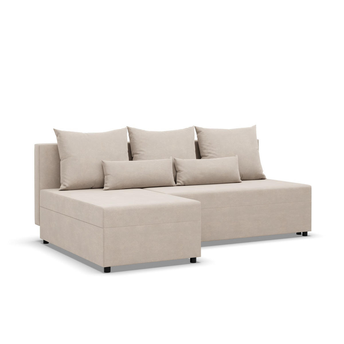 ECKSOFA MIT SCHLAFFUNKTION FERMO BONELL Beige - Beige, Textil (137/201cm) - Mebligo