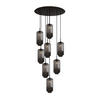 GALERIELEUCHTE Velo 8-flammig Rauch Ø 18cm - Anthrazit/Schwarz, Glas (18/18/33cm) - s.luce