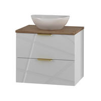 WASCHTISCH 60.6cm Aurora Weiß - Weiß, Holzwerkstoff (60.6/52.2/46.5cm) - Petits-meubles