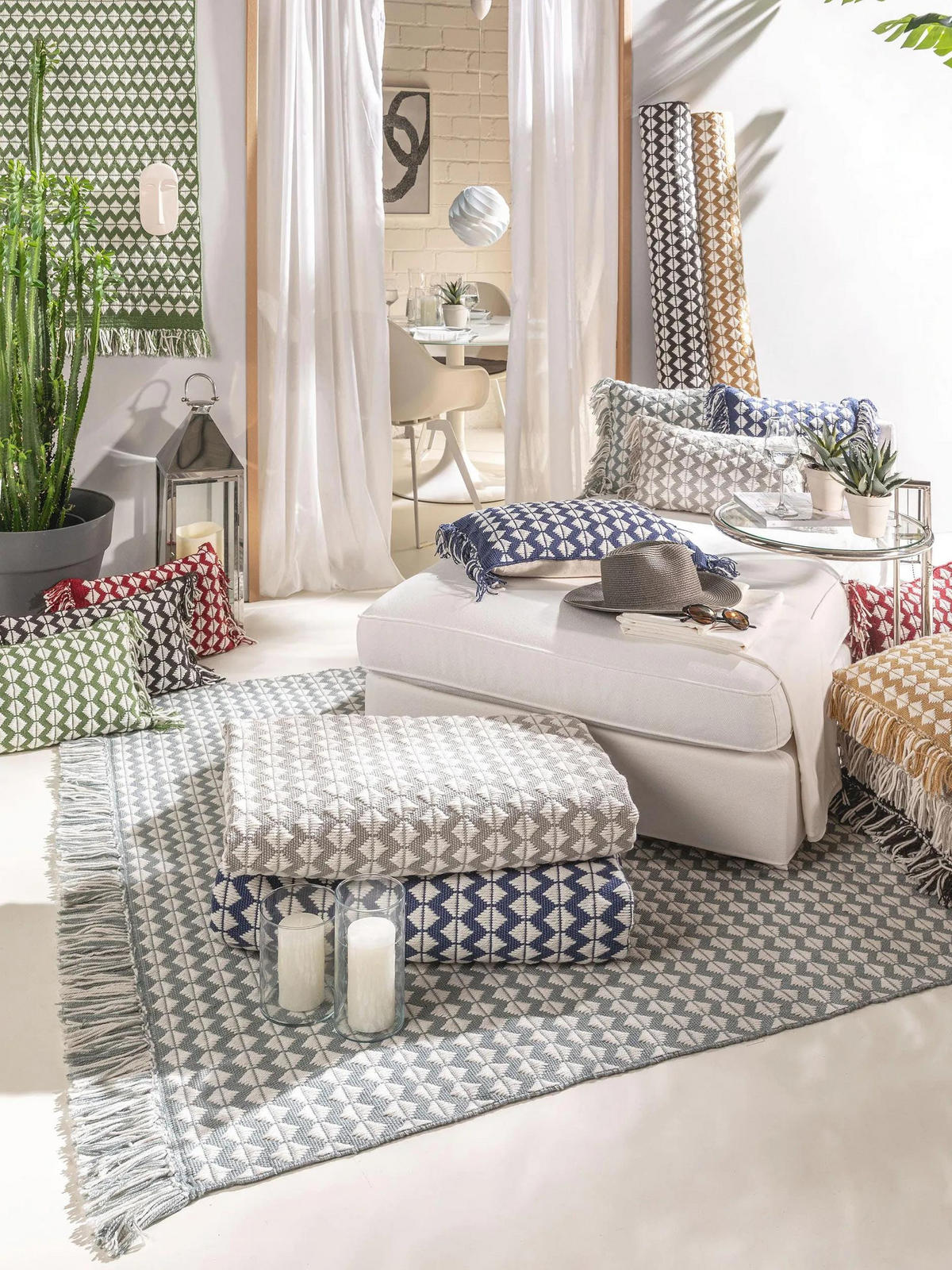 TEPPICH aus recyceltem Material Morty Schwarz/Weiß 160x230 cm - Schwarz, Textil (160/230cm) - benuta Pure