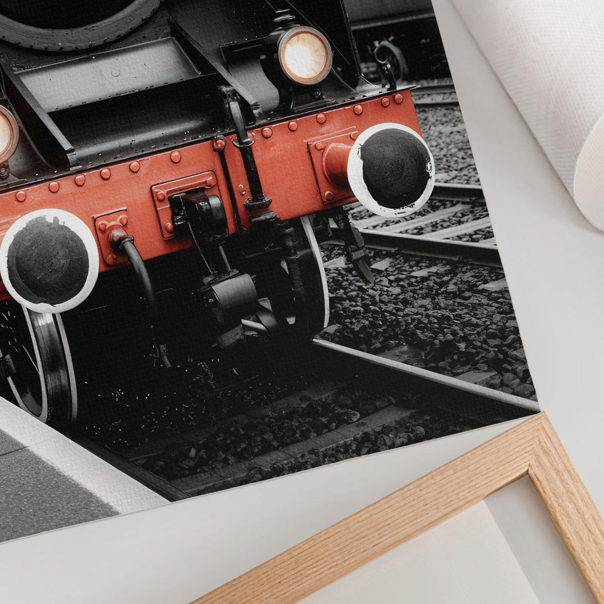 POSTER - 29x42 cm - Warum? - Dampflok - Schwarz, Textil (29/42/0.1cm) - TULUP
