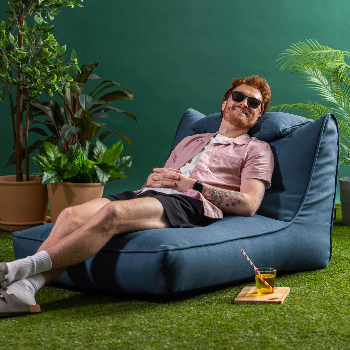 SITZSACK Outdoor Nova - Blau, Textil (84/68/108cm) - icon
