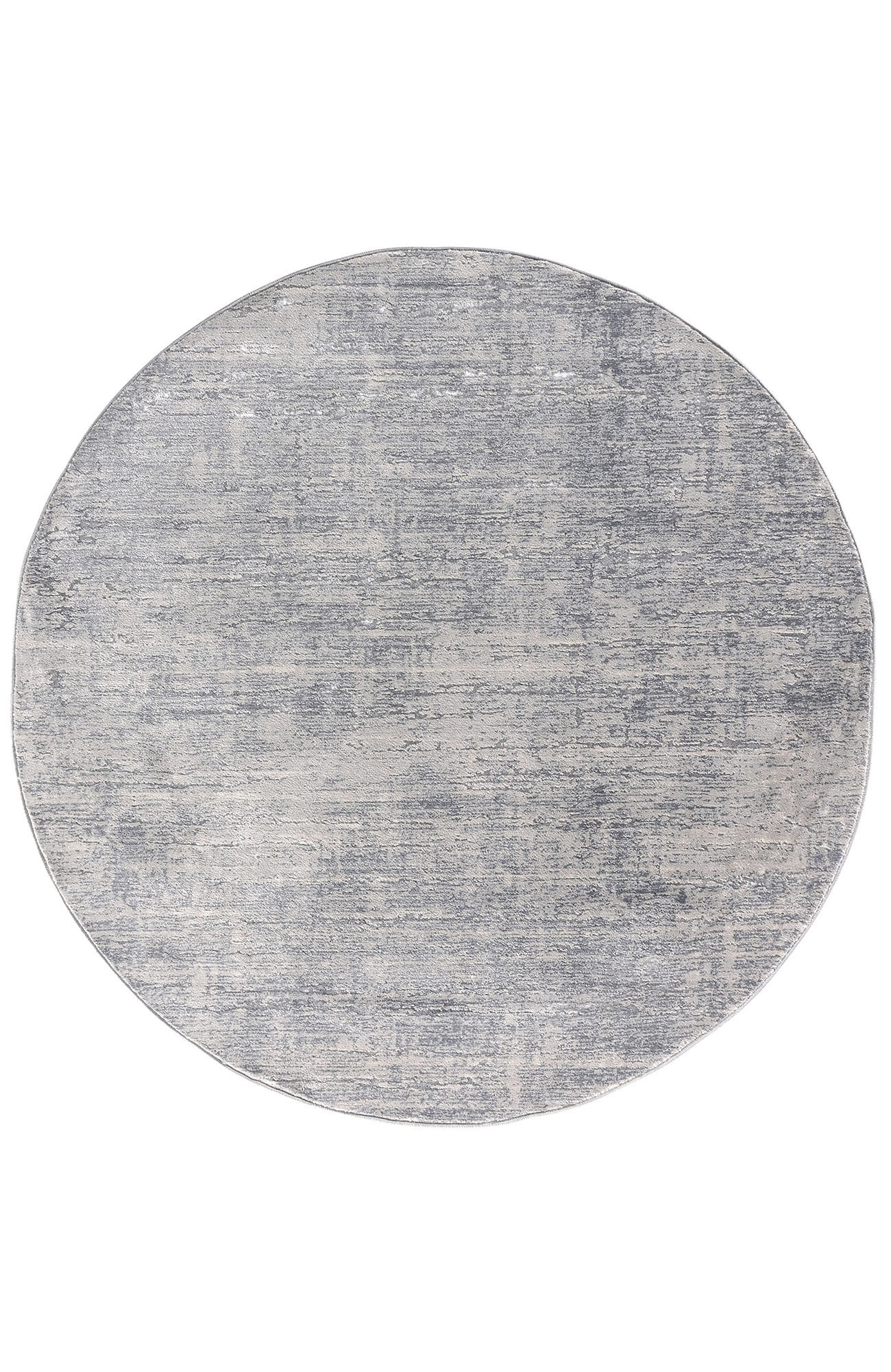 GLANZEFFEKT-TEPPICH Silber  Ø155 cm - Silberfarben, Textil (155/155cm) - Tesso Living