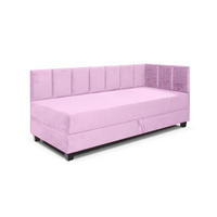 BOXBETT Kinderbett Eryk 100x200 cm mit Matratze und Bettkasten, rechts, rosa - Rosa, Kunststoff (100/200cm) - Margaret Hadas24