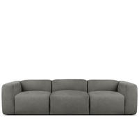 3-SITZER SOFA BUFFO, Stahlgrau - Grau, Holz/Holzwerkstoff (290/73/96cm) - KONSIMO®
