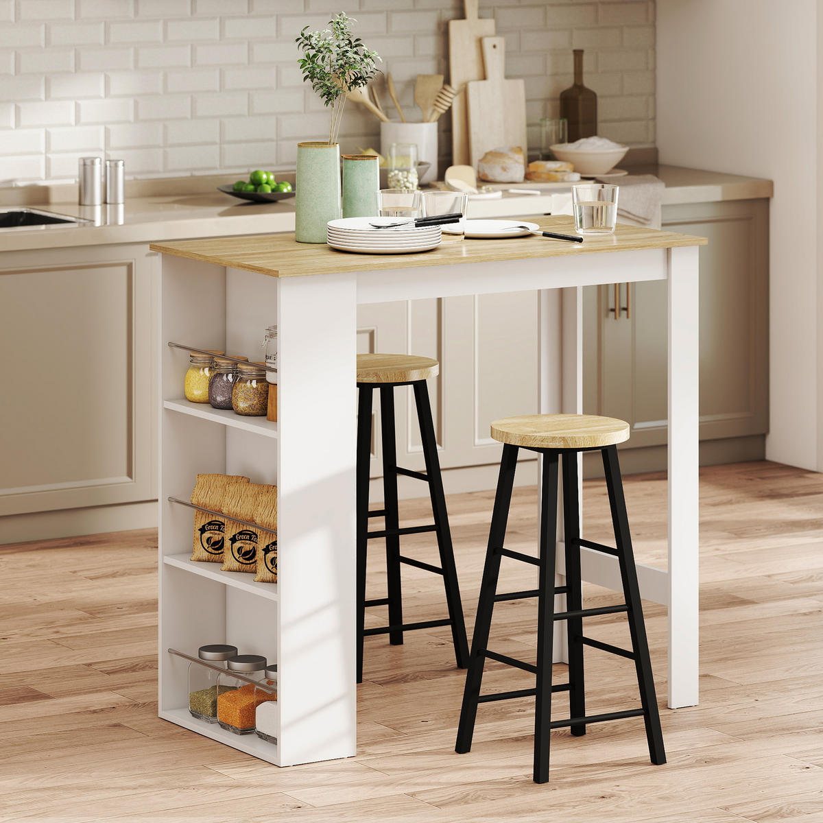 BARTISCH Weiß 1 Stück - Weiß, Kunststoff (112/57/106cm) - GiPP
