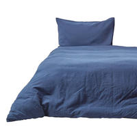 BETTWÄSCHE Leinen - Dunkelblau, Textil (150/200cm) - Homescapes