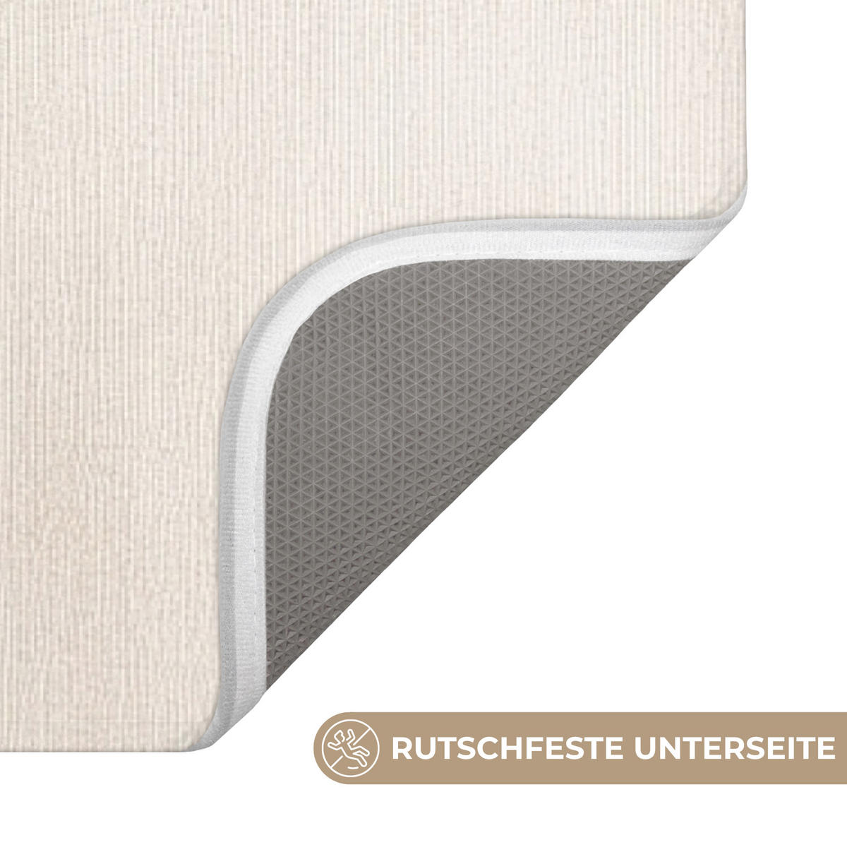 KÚPEĽŇOVÁ PREDLOŽKA Abstraktné - Japonské - Béžové - Moderné 60x120 cm - čierna/béžová, textil/plast (60/120cm) - OnlyWow