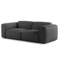 2-SITZER SOFA - Anthrazit/Schwarz, Kunststoff/Textil (220/71/102cm) - home24