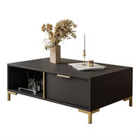 COUCHTISCH LARETTO mit Schublade anthrazit - Schwarz, Holzwerkstoff (60/97/38.4cm) - Lookway
