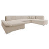 ECKSOFA Bergen Premium, Seite: Links - Kaschmir/Silberfarben, Holz/Textil (345/76/205cm) - MIRJAN24