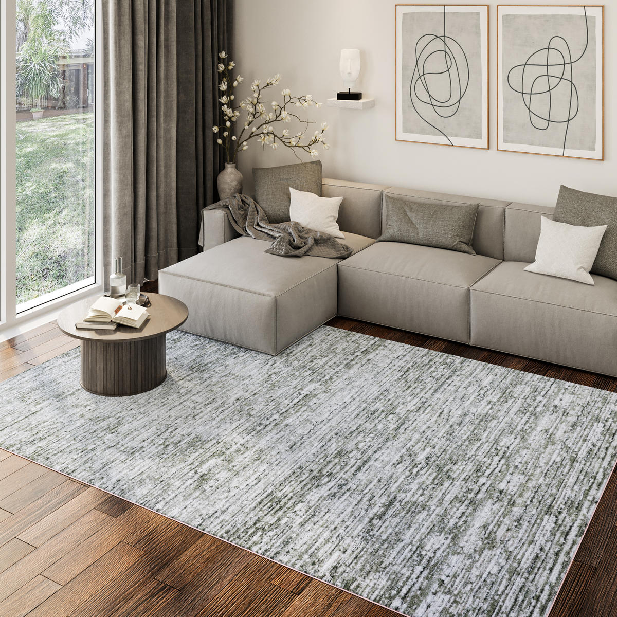 TEPPICH COMO Hellgrün 120/170 cm - Hellgrün, Kunststoff (120/170cm) - Tapiso