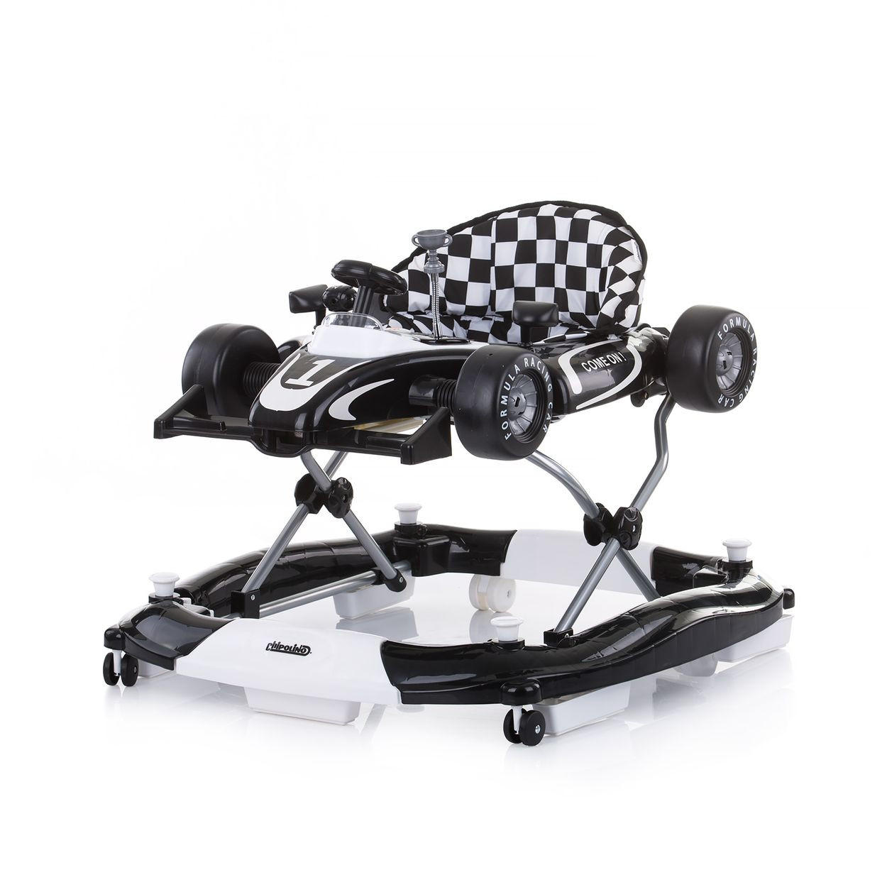 LAUFHILFE 4 in 1 Racer schwarz verstellbar, Wippe, Activitycenter - Schwarz, Kunststoff (67/55/70cm) - Chipolino