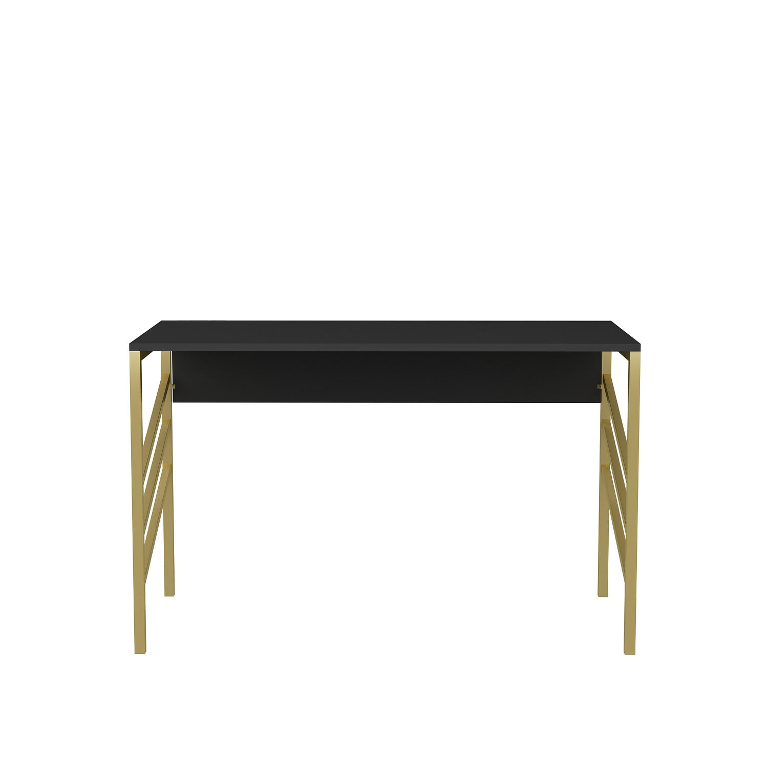 COMPUTERTISCH Josephine Gold Antrazit - Dunkelgrau/Gelb, Holzwerkstoff (120/60/75cm) - Decorotika