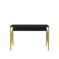 COMPUTERTISCH Josephine Gold Antrazit - Dunkelgrau/Gelb, Holzwerkstoff (120/60/75cm) - Decorotika
