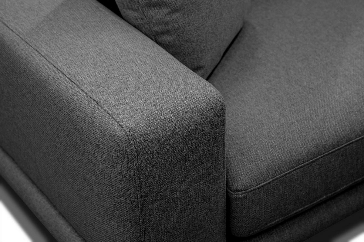 SOFA MEDIOLANE 3-Sitzer, schwarz - Schwarz, Holzwerkstoff/Textil (233/87/96cm) - Courtois Laville